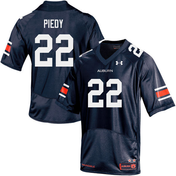 Auburn Tigers Men's Erik Piedy #22 Navy Under Armour Stitched College 2019 NCAA Authentic Football Jersey RTX4274ZP